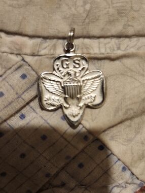 Vintage 1960s Sterling Silver Girl Scout Charm